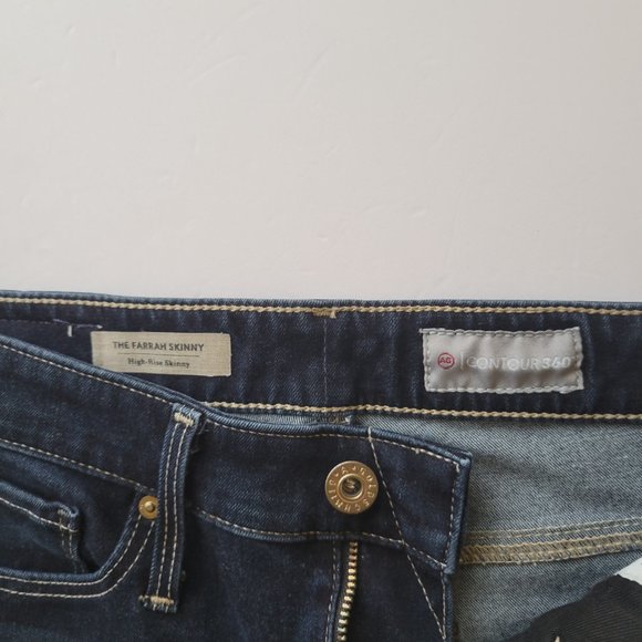 AG Farrah Contour 360 High Rise Skinny Jean, Dark Wash MINT - Picture 11 of 13